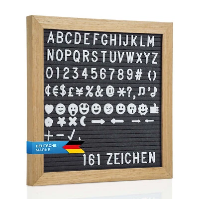 Letter Board Buchstabentafel Rillentafel Memoboard Buchstabenbrett Holz 27 cm - Bild 1 von 4