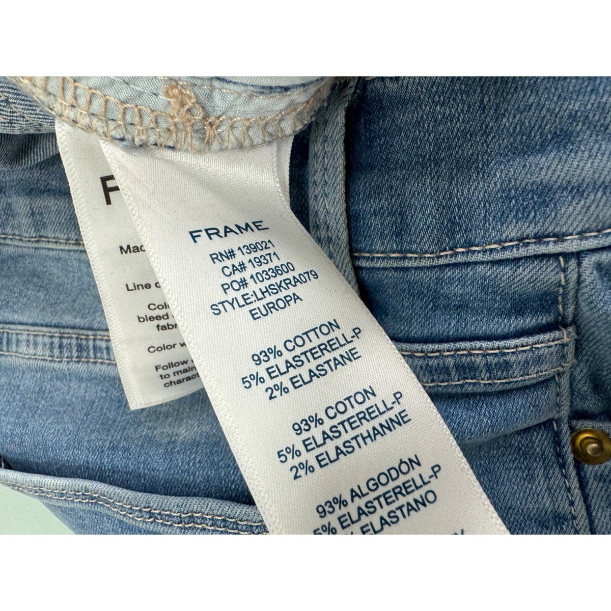 ジョセフ Frame Le High Skinny Women's Jeans Cropped Raw Hem Light Wash