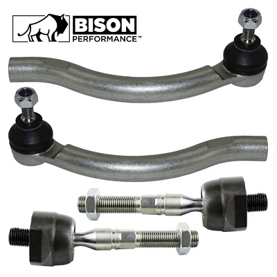 Bison Performance 4pc Inner Outer Steering Tie Rod End Kit For Accord Automatic