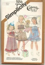 Rare VTG Simplicity Cinderella Pattern 525 Girls  Doll Dress Pattern, Sz 5Uncut