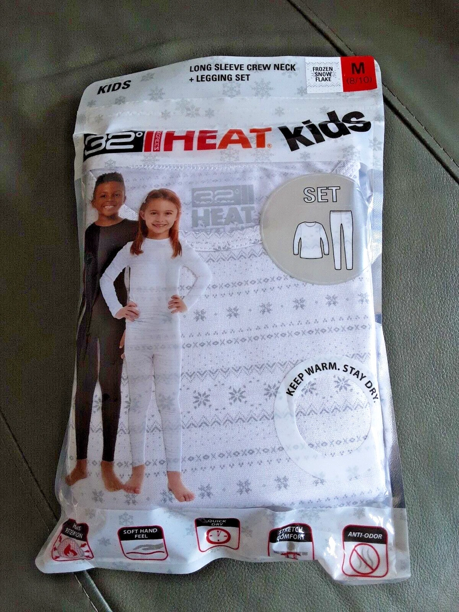 32 Degrees Heat Girls Thermal Underwear Long Sleeve Size M 8/10 NEW