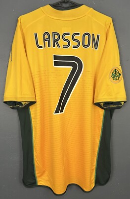 MEN'S FC CELTIC 2002/2003 LARSSON UEFA CUP SOCCER FOOTBALL SHIRT JERSEY SIZE XL