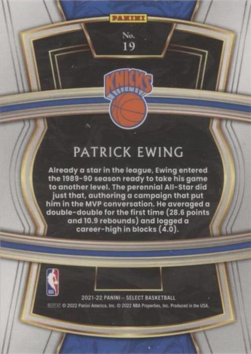 2021-22 Panini Select - Patrick Ewing #19 for sale | eBay