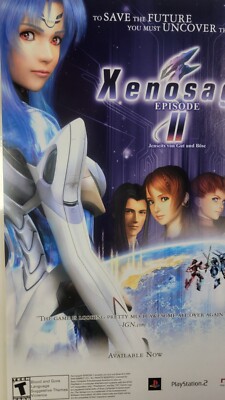 2001 Xenosaga Episode II Playstation Vintage Print Ad/Poster