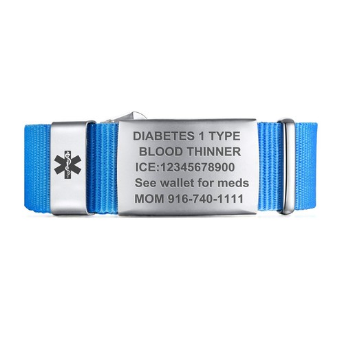 Pulsera de identificación de alerta médica personalizada, pulsera de acero inoxidable - Imagen 19 de 41