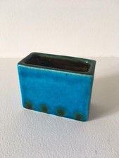 SIGNED Guido GAMBONE Ceramic with turquoise glaze, ITALY 50's - 60's