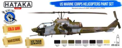 Hataka Hobby Paints U.S MARINE CORPS HELICOPTERS Blue Line Acrylic Paint Set