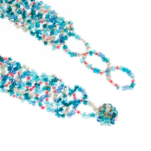 Choose color, Bohemian Glass Seed Beads Fringe Bib Choker Chandelier Necklace - Picture 15 of 24
