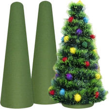 Floral Foam Cone, 2 Packs 11.8 3.93 Inch Wet Green Florist Floral Block Flowers