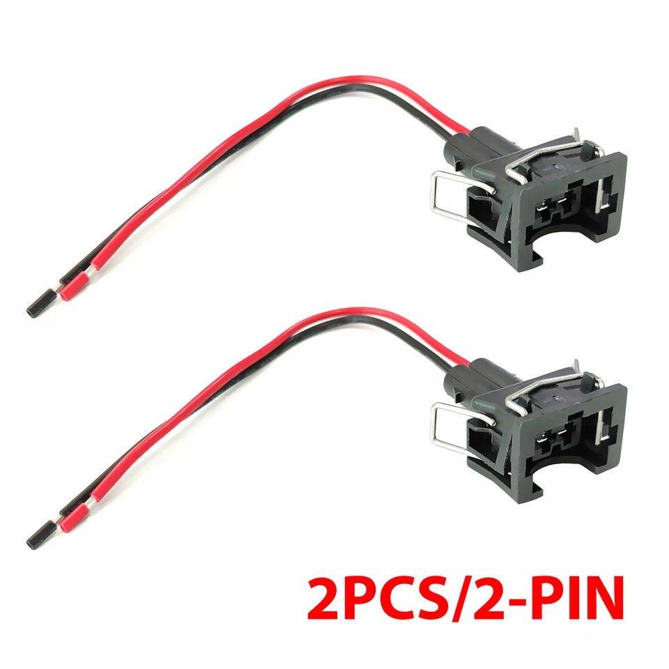 2pcs EV1 Fuel Injector Cold Start Valve Connector Plug For VW Audi Seat Skoda - Image 2 of 4