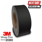 3M 2080 MATTE BLACK M12 DE CHROME TAPE 50mm x 10M / NEXT DAY DELIVERY