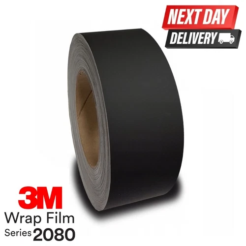 3M 2080 MATTE BLACK M12 DE CHROME TAPE 50mm x 10M / NEXT DAY DELIVERY