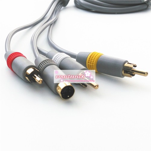 New 6 ft AV TV S-Video SAV CABLE for Nintendo Wii / Wii U - Picture 4 of 4