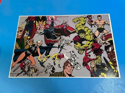 MARVEL COMICS THE DEFENDERS POSTER PIN UP NIGHTHAWK HULK NAMOR DOCTOR STRANGE.