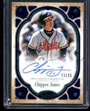 2026 Topps Tier One Chipper Jones Blue Auto 11/25 Autograph Braves HOF T1A-CJ
