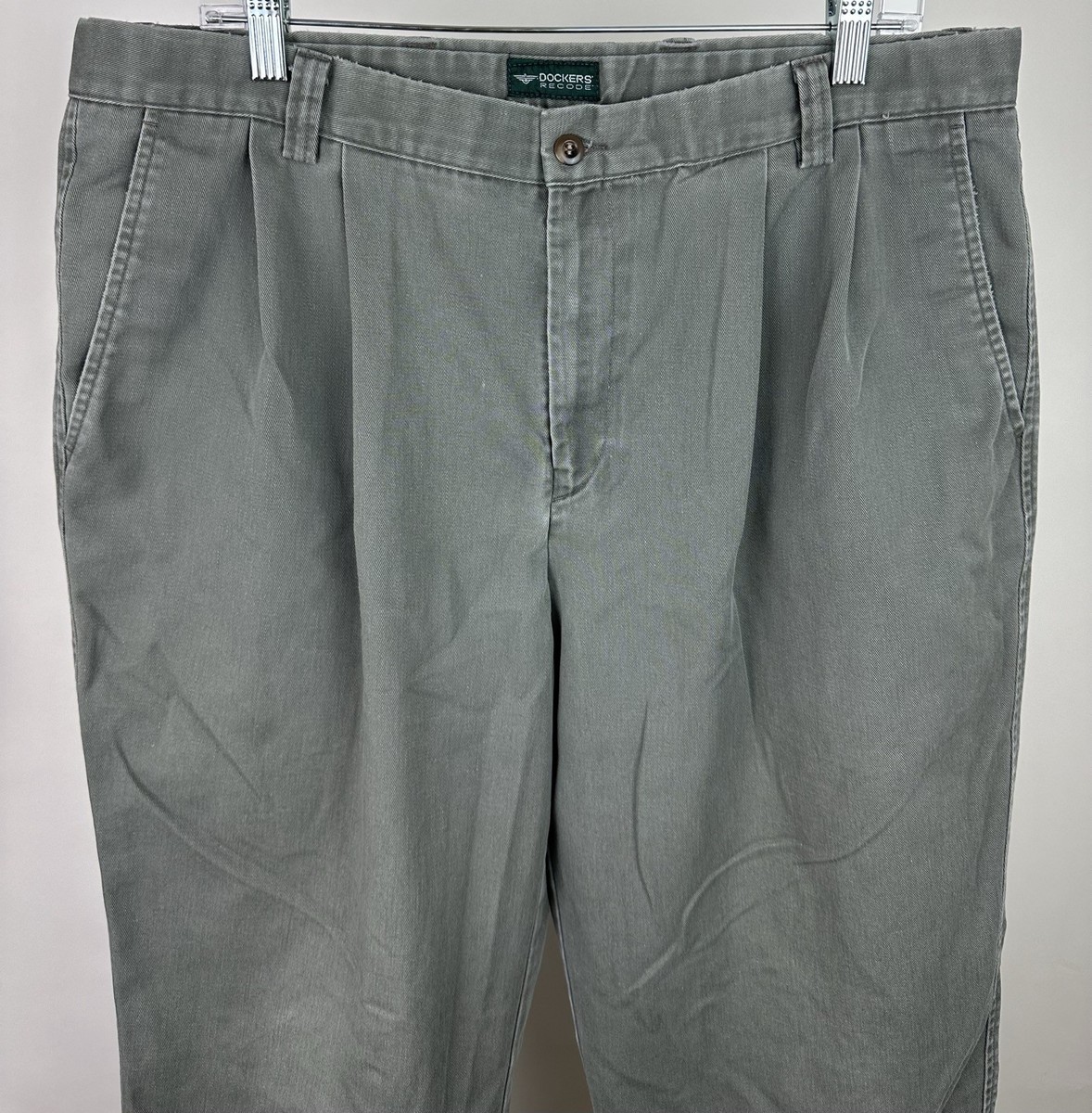 パンツ 90s Dockers chino made in USA Rare VTG DOCKERS Loose Khakis No Wrinkle Twill Slacks Pants