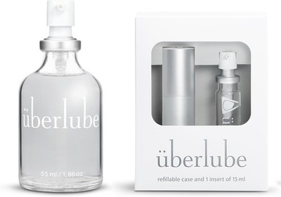 Uberlube Silicone Personal Lubricant 55ml + Travel Kit Unscented Water Safe