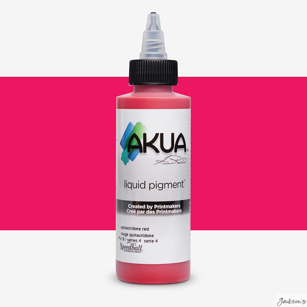 Akua Liquid Pigment PV19 Quinacridone Red 118ml Monotype Printmaking
