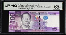 Philippines 100 Piso 2016J P 222 b Gem UNC PMG 65 EPQ