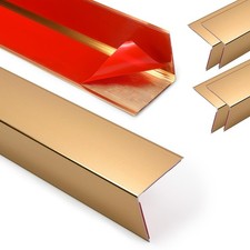 4Pack Aluminum Metal Corner Protector, 45 x 1 Peel and Stick L Molding Corne...