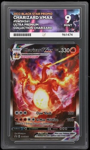 Charizard VMAX SWSH261 Promo Card Ace Grading 9