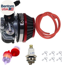 2 Stroke Racing Carburetor Carb Air Filter Kit for 49Cc 50Cc 66Cc 80Cc 100Cc Mot