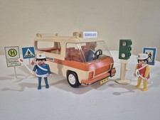 Playmobil 3521 1977 School Bus Traffic Signs Lights  Officers RARE COMPLETE 