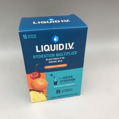 Liquid I.V. Hydration Multiplier Electrolyte Drink Mix 15 Sticks Tropical Punch