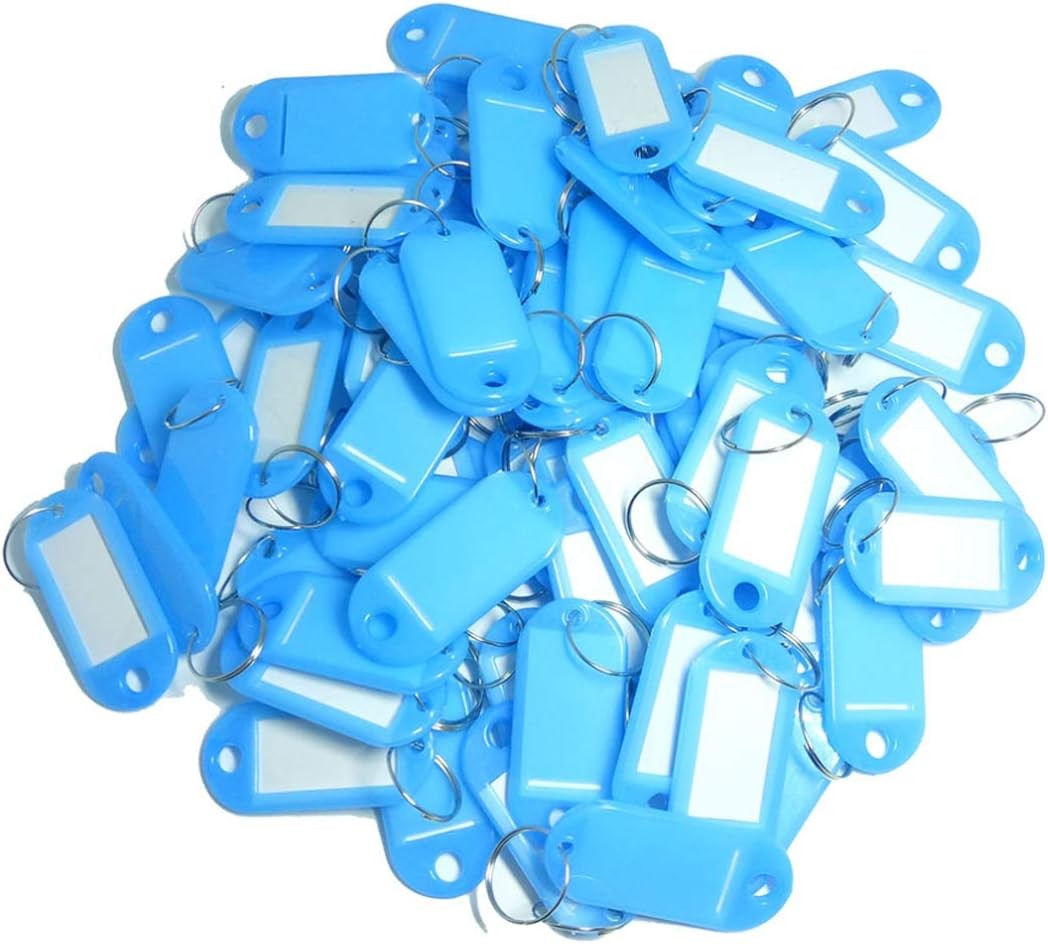 TOOLSTAR Key Labels, 100PCS Key ID Tags Key Labels Tags Plastic Key Tags, Tags
