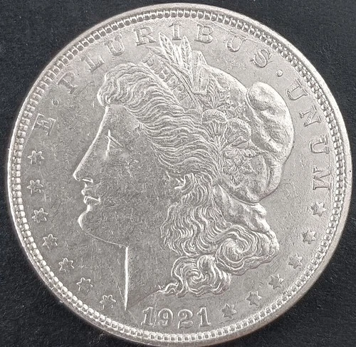 1921-D Morgan Silver Dollar Higher Grade - Au/Bunc