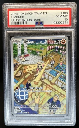 2024 Pokemon Twilight Masquerade Timburr #183/167 PSA 10 GEM MINT