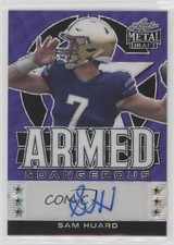 2022 Leaf Metal Draft Armed & Dangerous Purple Wave 9/20 Sam Huard Auto 1p5
