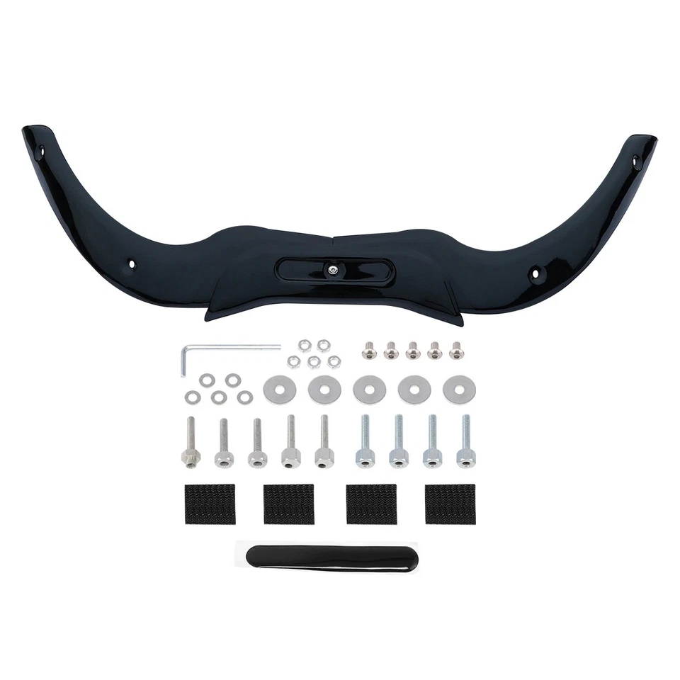 Parabrisas negro de 9,5"" apto para Harley Road Glide FLTR 2004-2013 Foto 2 de 4