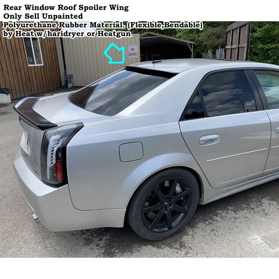 Alerón de techo de ventana trasera TailVibe 229V para sedán Cadillac CTS-V 2004~2007 Foto 4 de 4