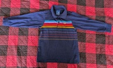 Vintage Ocean Pacific "OP" Kids Polo Shirt Size 6 Rare 80s Made In USA
