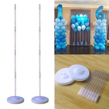 2 Set Balloon Arch Kit Balloons Column Stand Frame Base Pole Clips Party Decor