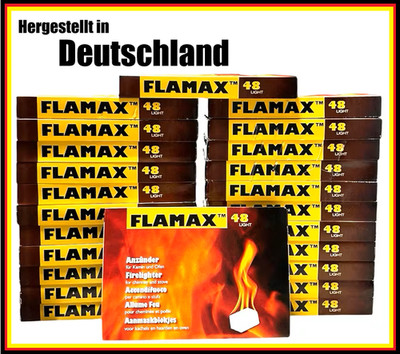 24 Anzündplatten, geschnitten in 48 Würfel Anzündwürfel Kaminanzünder Anzünder