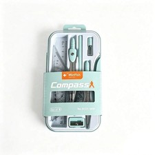 9pc Geometry Set Compass Ruler Protractor Triangle Drawing Math School Supplies