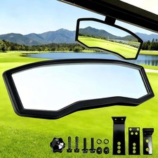 Golf Cart Rear View Mirror - Universal Racing Style Mirror with 3 Installation K