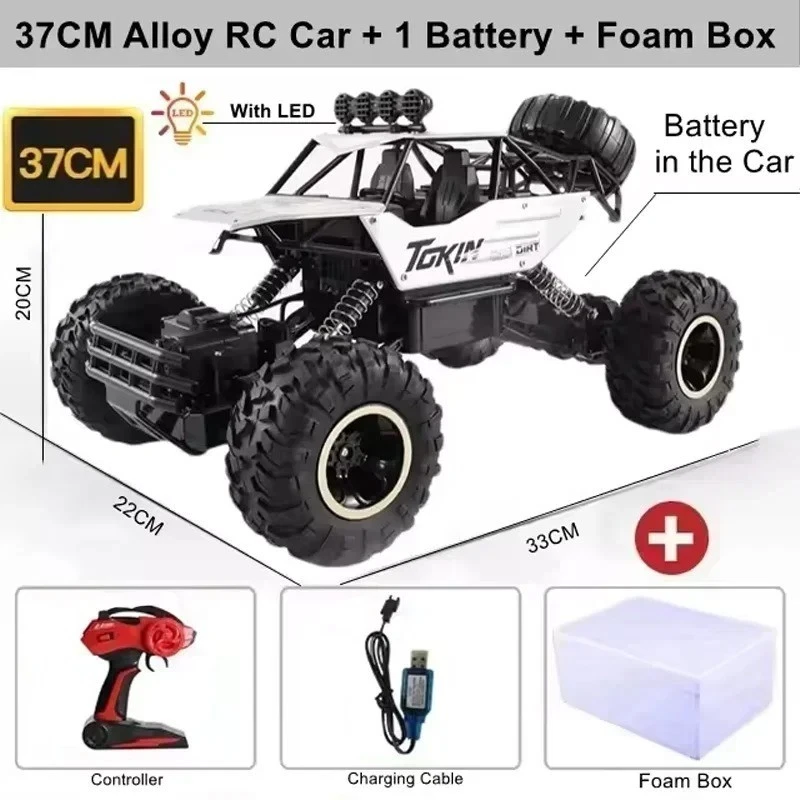 1:12 Remote Control 4WD RC Cars High Speed Big Wheel Car 2.4GHz Truck Boy Toys - Image 2 of 4