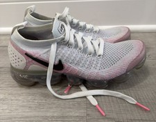 Nike Vapormax Flyknit 2 White Hydrogen Pink Black - 942843-102 - Women's 7