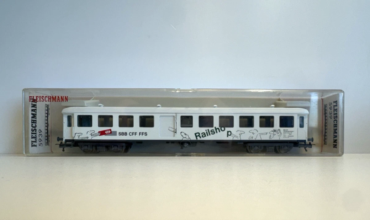 Voiture 3ème Classe Fleischmann HO - Ansbach-Nuremberg - Occasion Très Bon État (TBE)