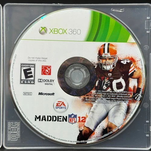 Madden NFL 12 (Microsoft Xbox 360) *GAME DISC ONLY - TESTED*