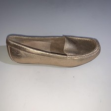 Vionic Metallic Shoes Womens Size 8 Debbie Gold Loafer Flats Slip On Comfort