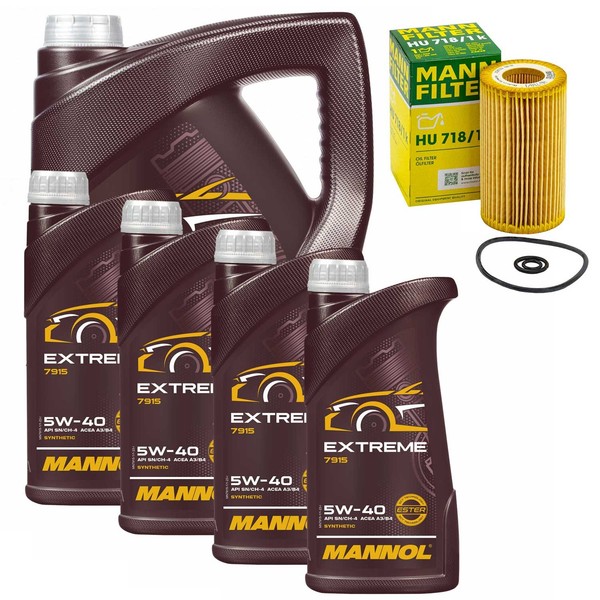 MotoröL Set Mannol Extreme 5W-40 API 9 Liter + ÖLfilter FüR Mercedes Sprinter-image