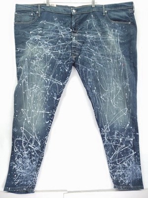 NEW Levis 559 Jeans Mens 58x30 Blue Paint Splatter Relaxed Straight Fit  Denim