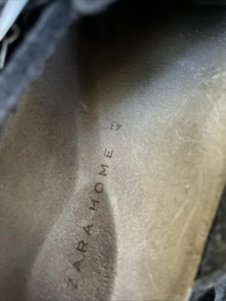 Zapatillas Zara Home para mujer 43 zuecos de mula de fieltro con hebilla planos sin cordones cómodos grises Foto 3 de 4