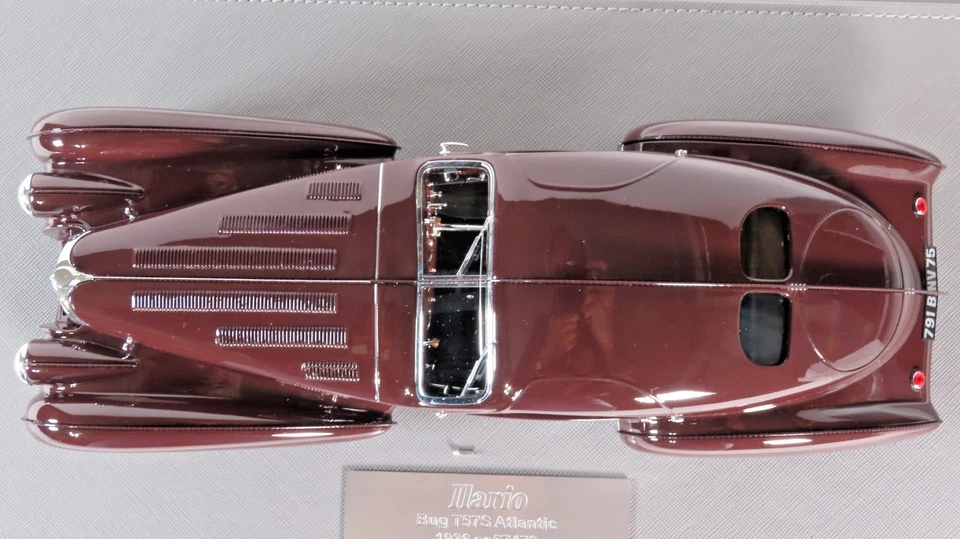 Ilario 1936 Bugatti T57S Atlantic #57473 Brown, Rare scale 1:18 INV# 4811 - Image 4 of 4