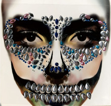 Rhinestone Stick on Face Gems Sugar Skull Halloween Costume Make Up Day of the D