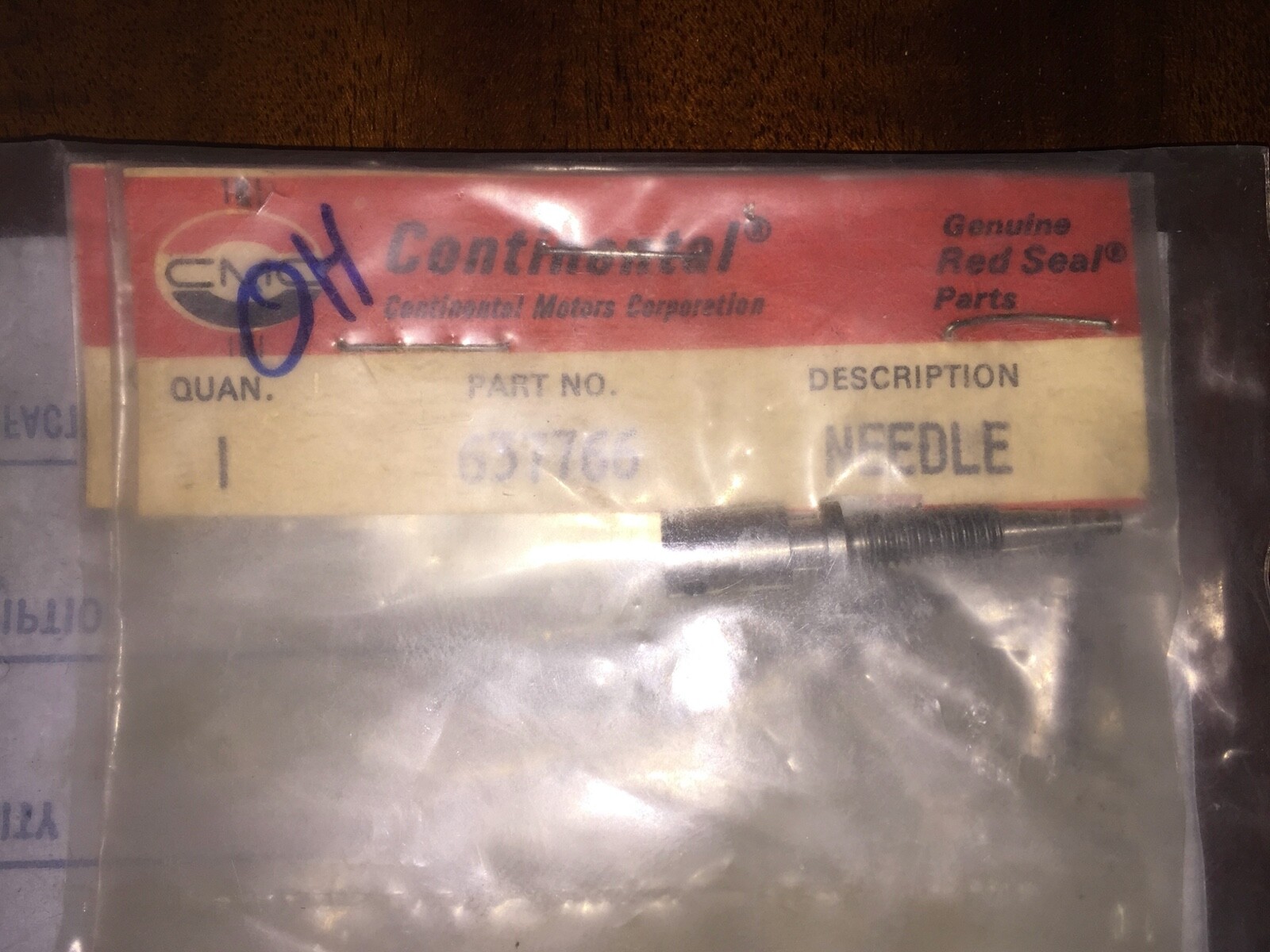 New Continental Engine Drive Fuel Pump Needle Valve, PN 637766